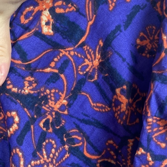 Anthropologie Staring at Stars Purple Floral Halter Wrap Crop Top - Size Large - Picture 6 of 6